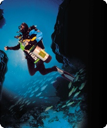 unconscious diver underwater